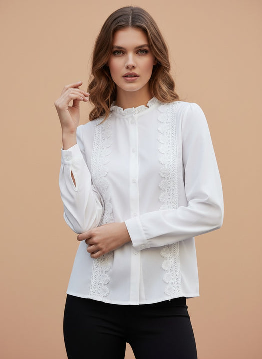 Luxury Lace Panel Women’s Top