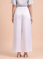 European Satin Flared Pleated Trouser