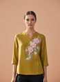 Floral Embroidered Women’s Casual Top