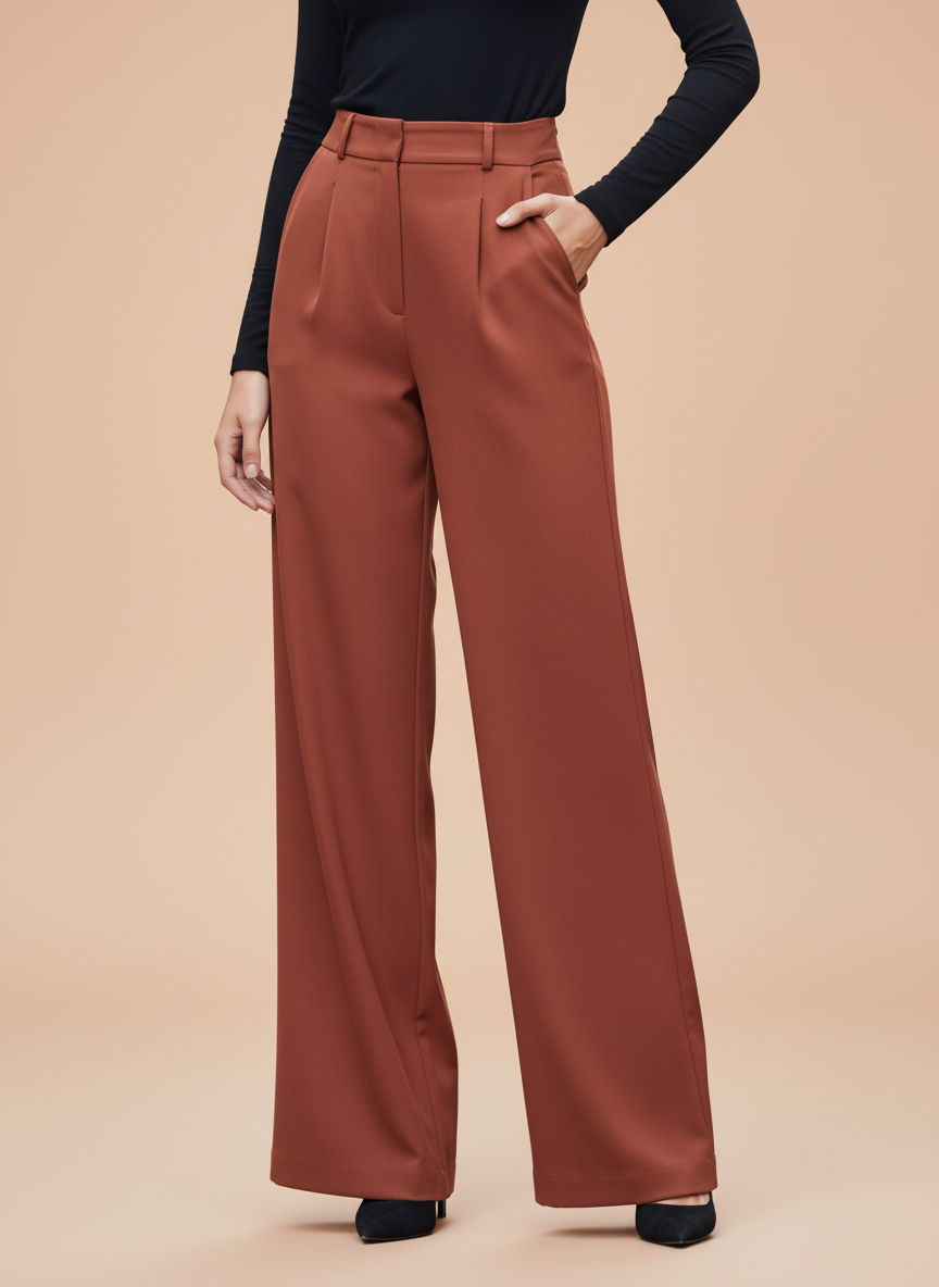 Banana Crepe Burnt Umber K Pant