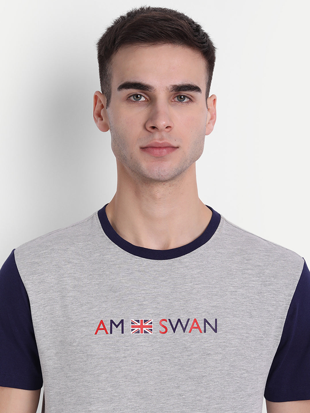 Mens Premium Cotton Printed Colourblock Half Sleeve T-Shirts