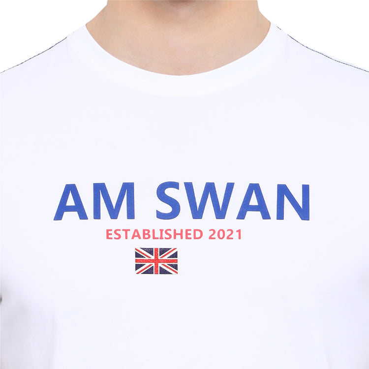 MENS COTTON RICH LYCRA GRAPHIC HALF SLEEVE CREW NECK T-SHIRTS