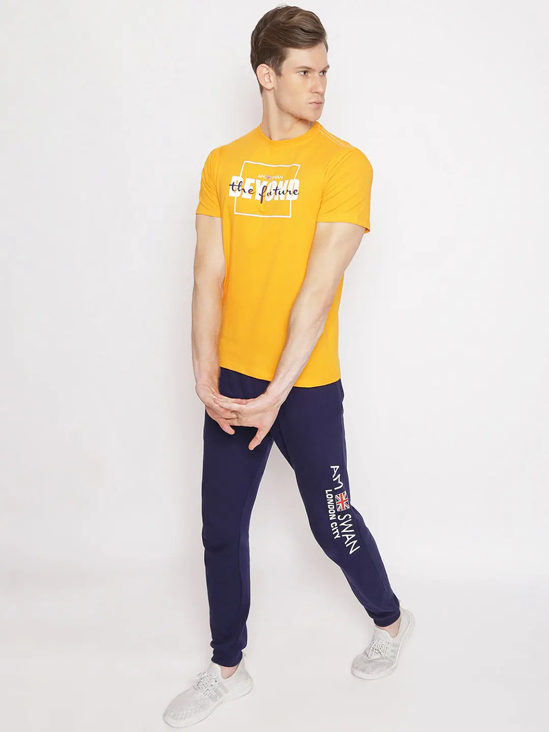 Mens Premium Cotton Lycra Printed Half Sleeve Crew Neck T-Shirts