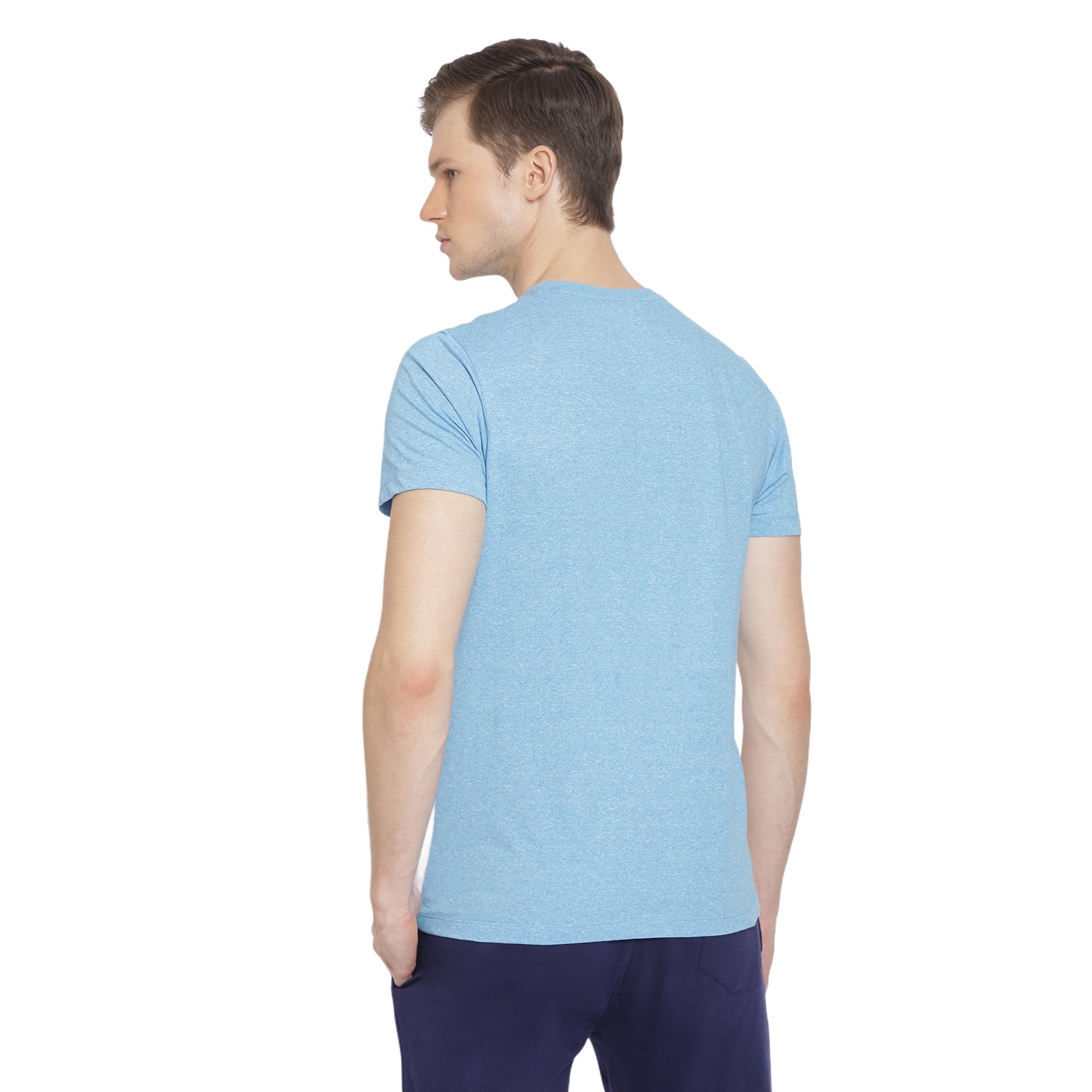 Mens Premium Cotton Colourblock Printed Half Sleeve Crew Neck T-Shirts