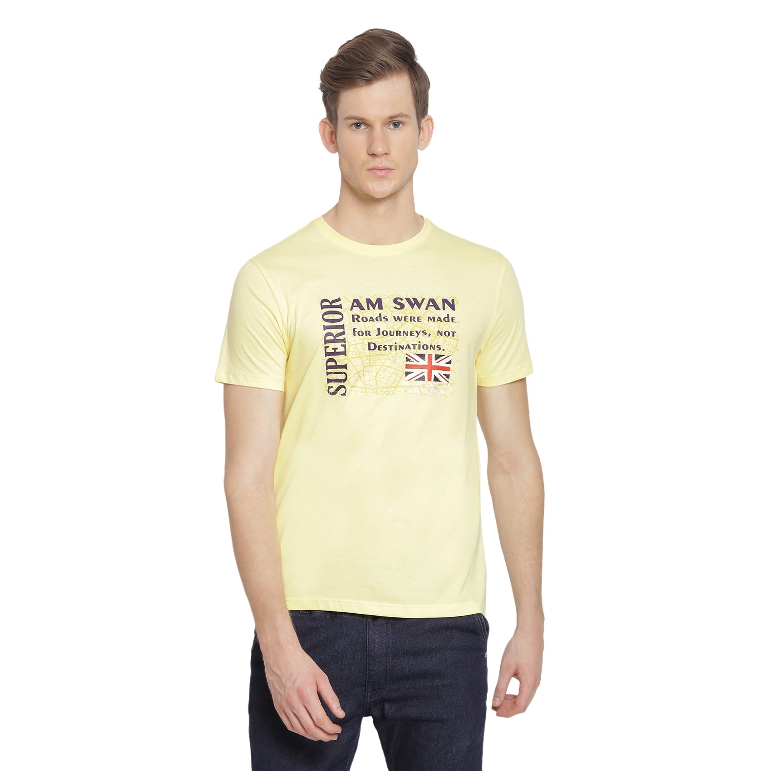 MENS PREMIUM COTTON PRINTED HALF SLEEVE CREW NECK T-SHIRTS