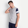 MENS PREMIUM COTTON COLOURBLOCK PRINTED HALF SLEEVE CREW NECK T-SHIRTS