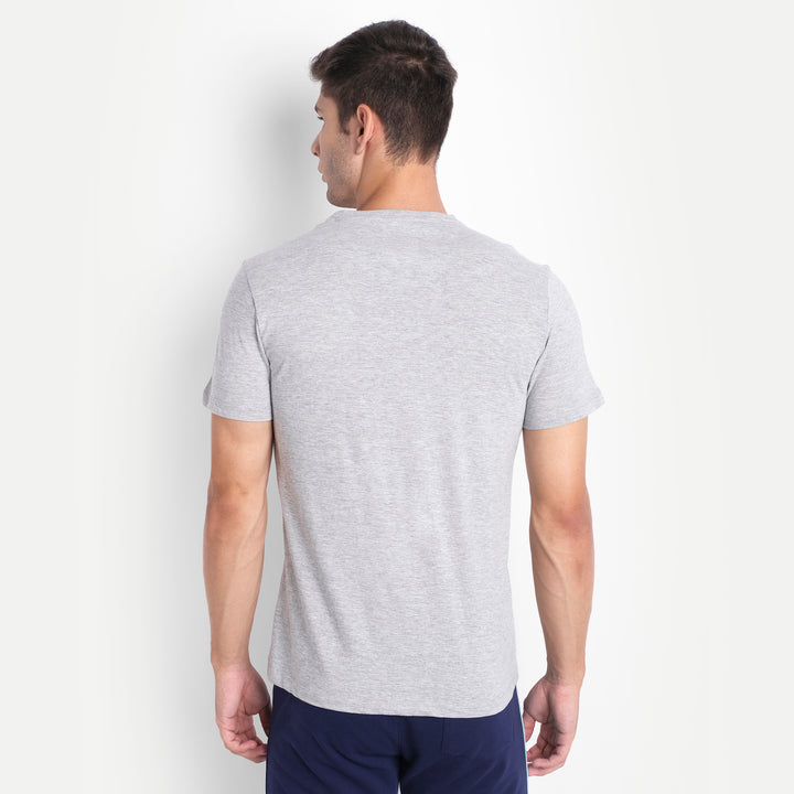 MENS PREMIUM COTTON COLOURBLOCK PRINTED HALF SLEEVE CREW NECK T-SHIRTS