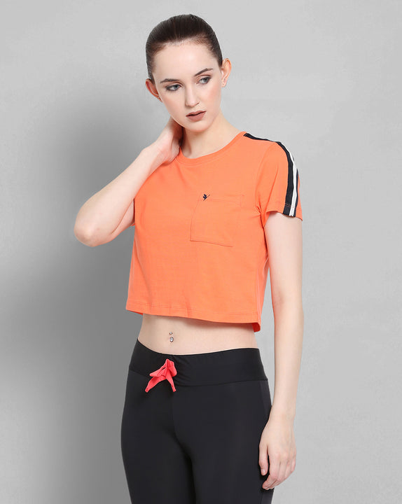 Womens Premium Cotton Lycra Smart Fit 3/4 Sleeve Solid T-Shirts