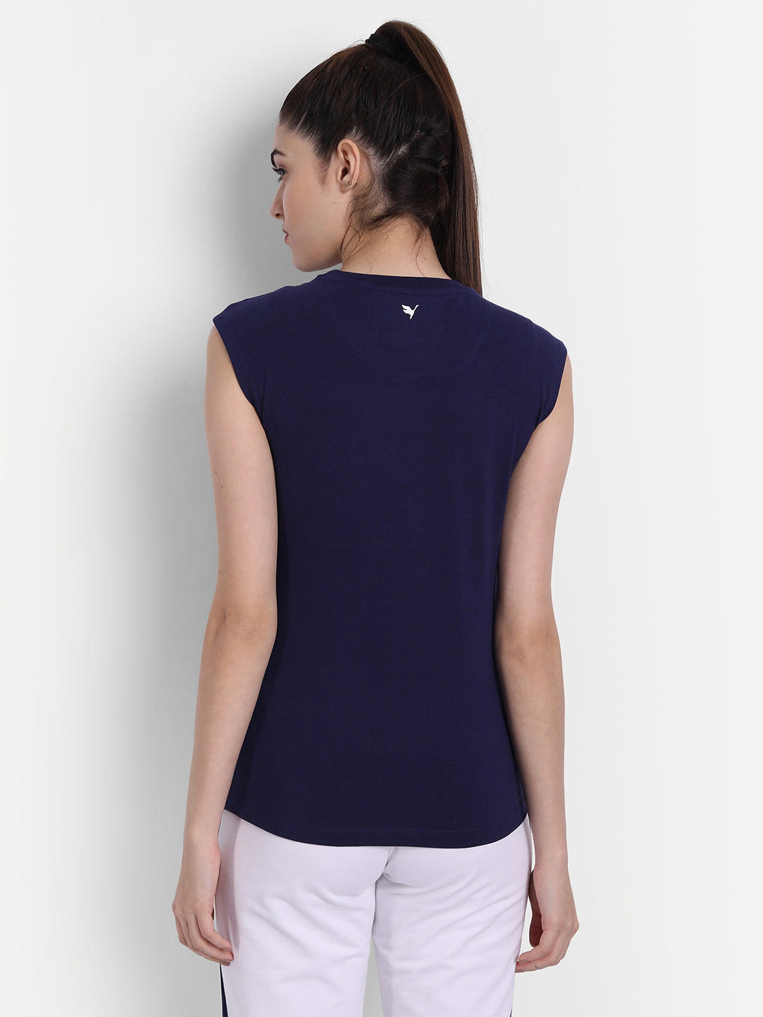 Women'S Premium Cotton Lycra Smart Fit Sleeveless Printed T-Shirts