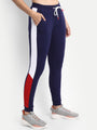 Womens Premium Cotton Printed Colourblocked Track Pants