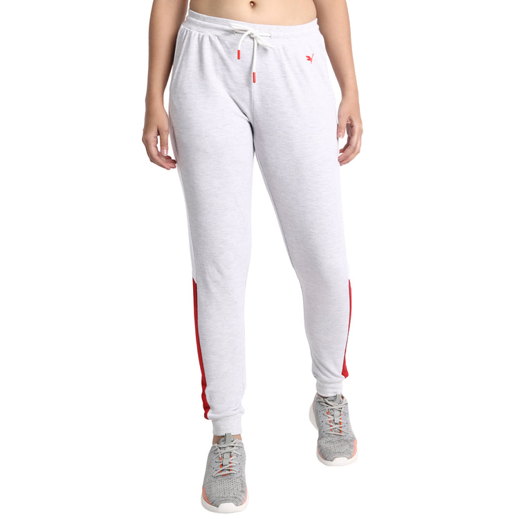 Womens Premium Cotton Printed Colourblocked Track Pants
