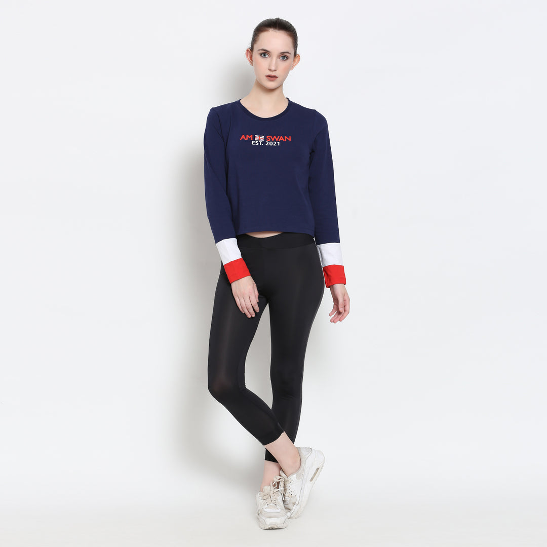 Women'S Premium Cotton Printed Full Sleeve T-Shirts