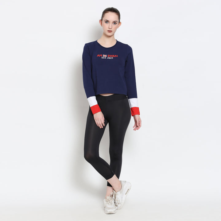 Women'S Premium Cotton Printed Full Sleeve T-Shirts