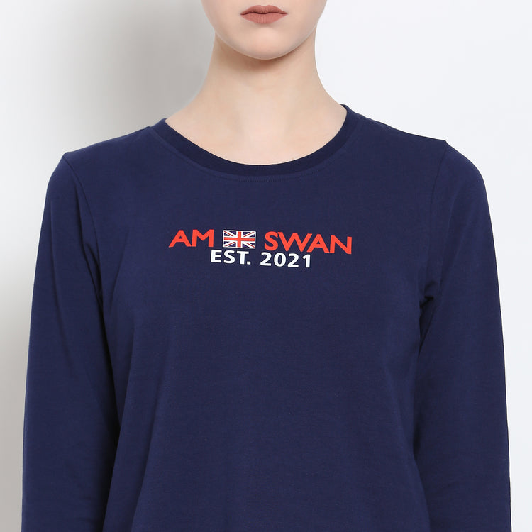 Women'S Premium Cotton Printed Full Sleeve T-Shirts