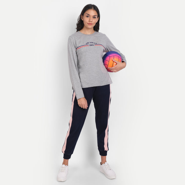 Women'S Premium Cotton Printed Full Sleeve T-Shirts