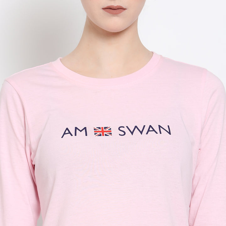 Women'S Premium Cotton Printed Full Sleeve T-Shirts