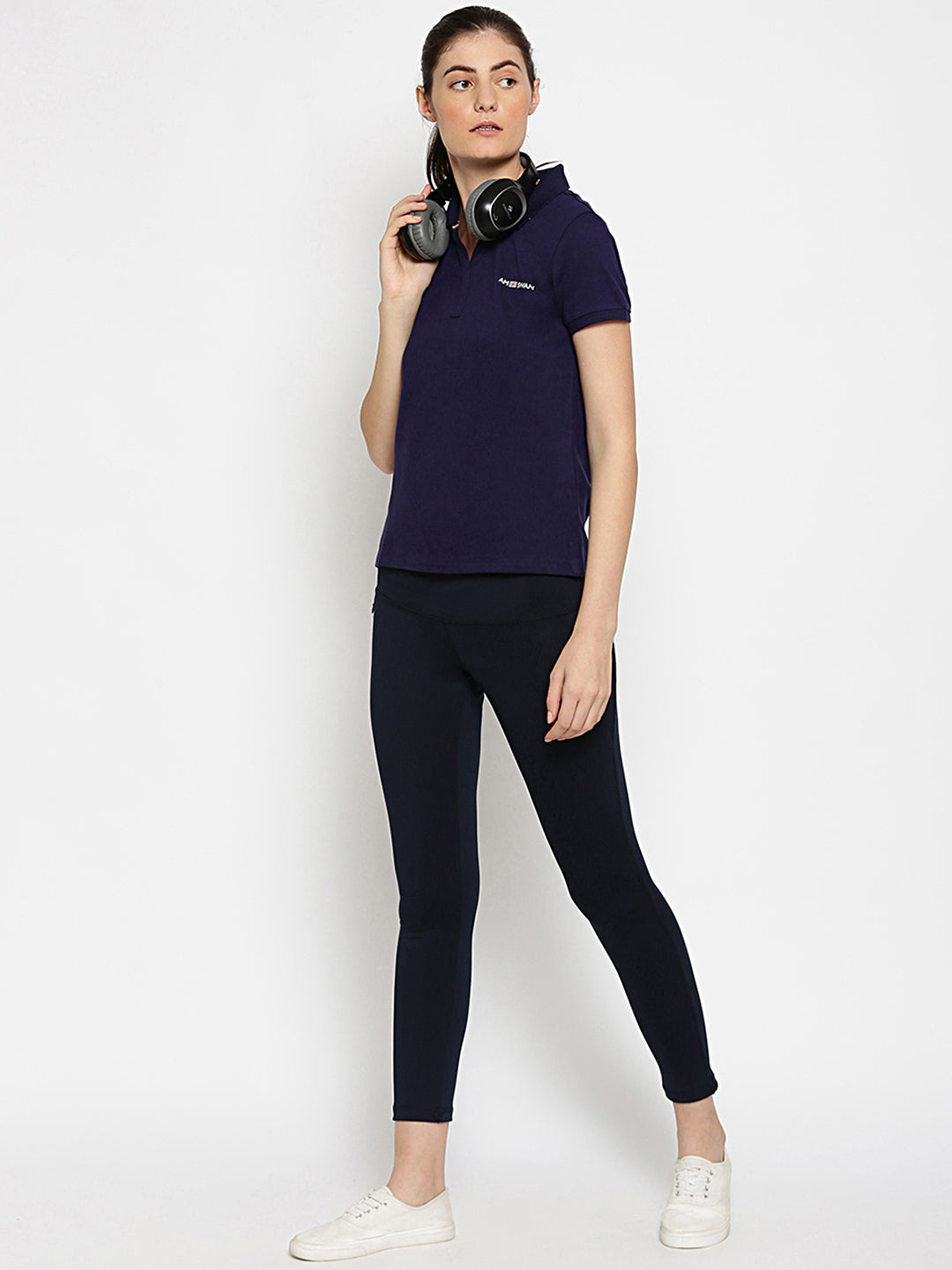 WOMENS PREMIUM COTTON PRINTED HALF SLEEVE POLO T-SHIRTS