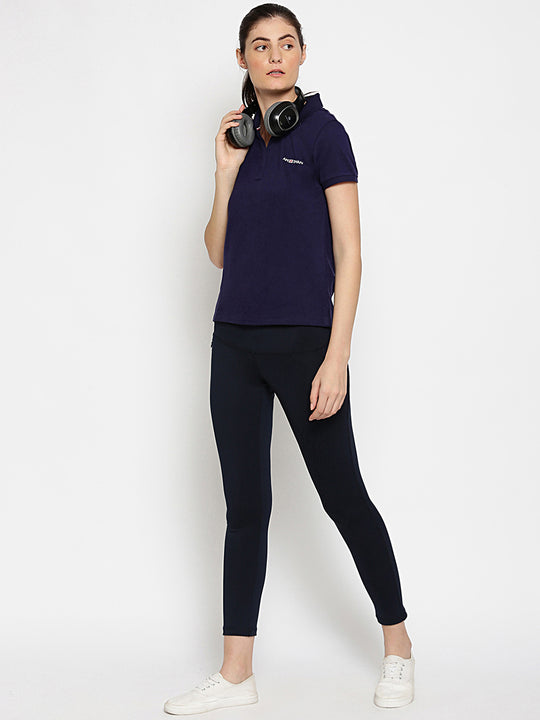 WOMENS PREMIUM COTTON PRINTED HALF SLEEVE POLO T-SHIRTS