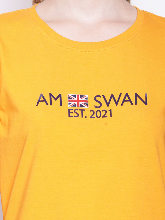 Women'S Premium Cotton Printed Half Sleeve T-Shirts