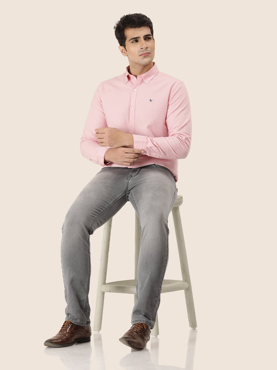 Amswan Premium Men'S Grey Dirty Wash Classic Fit Jeans