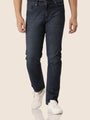 Amswan Premium Men'S Blue Dirty Wash Classic Fit Jeans
