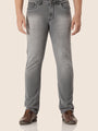 Amswan Premium Men'S Grey Dirty Wash Classic Fit Jeans