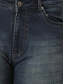 Amswan Premium Men'S Blue Dirty Wash Classic Fit Jeans
