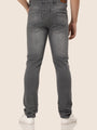 Amswan Premium Men'S Grey Dirty Wash Classic Fit Jeans