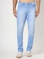 Premium Men'S Light Blue Light Wash Relaxed Fit Jeans