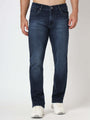 Premium Men'S Blue Dark Wash Relaxed Fit Jeans