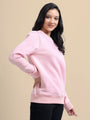 Amswan Women'S Pink Solid Sweatshirt