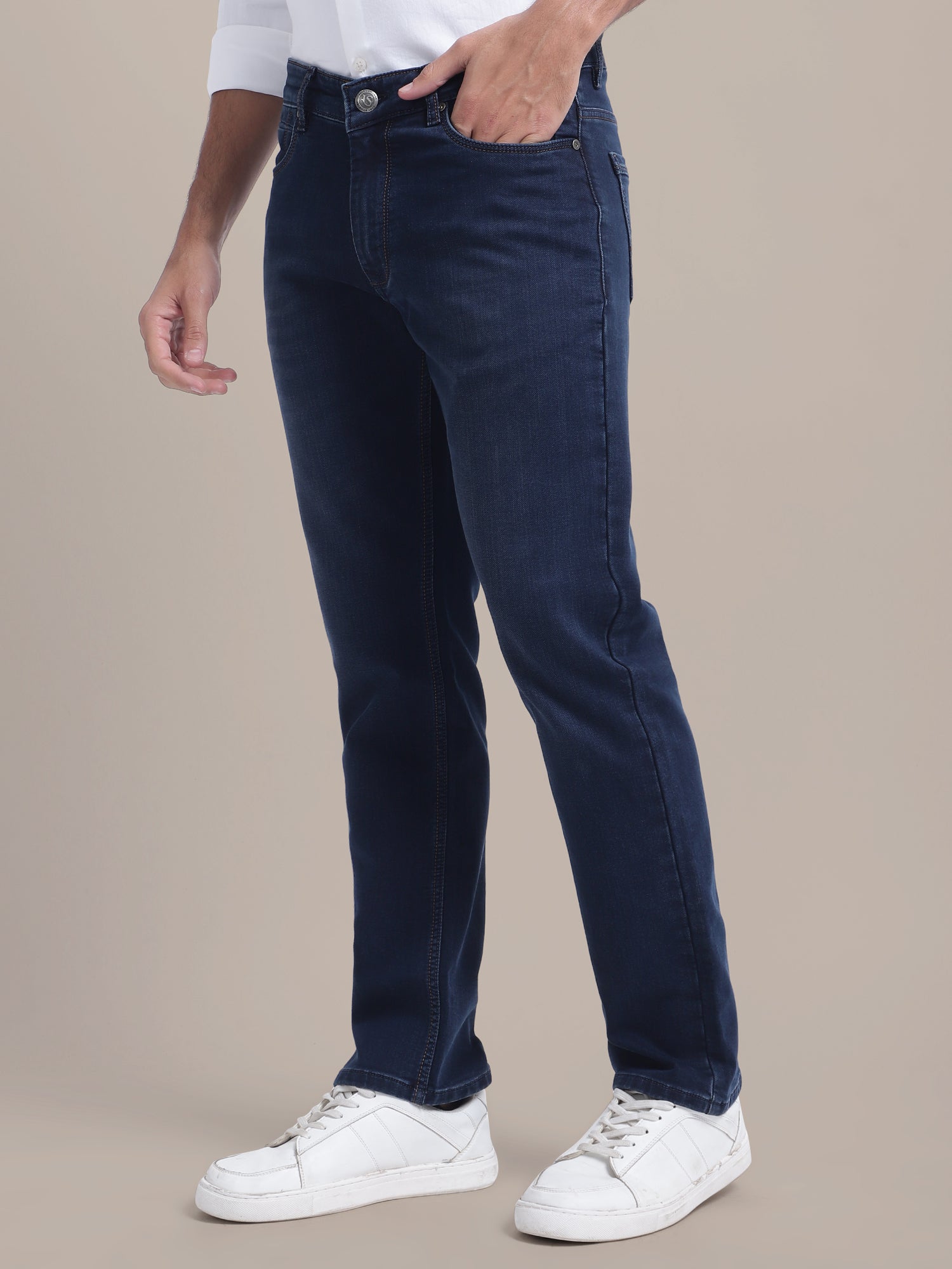 Premium Men'S Jeans Stretchable Comfort Stylish Straight Fit