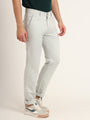 Premium Cotton Stretch Light Grey Solid Men'S Regular Fit Trouser