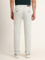 Premium Cotton Stretch Light Grey Solid Men'S Regular Fit Trouser