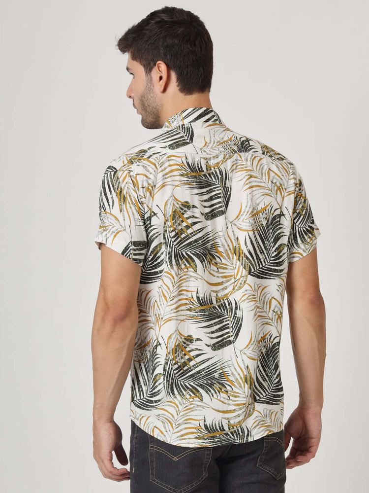 Botanical Print Premium Rayon Shirt
