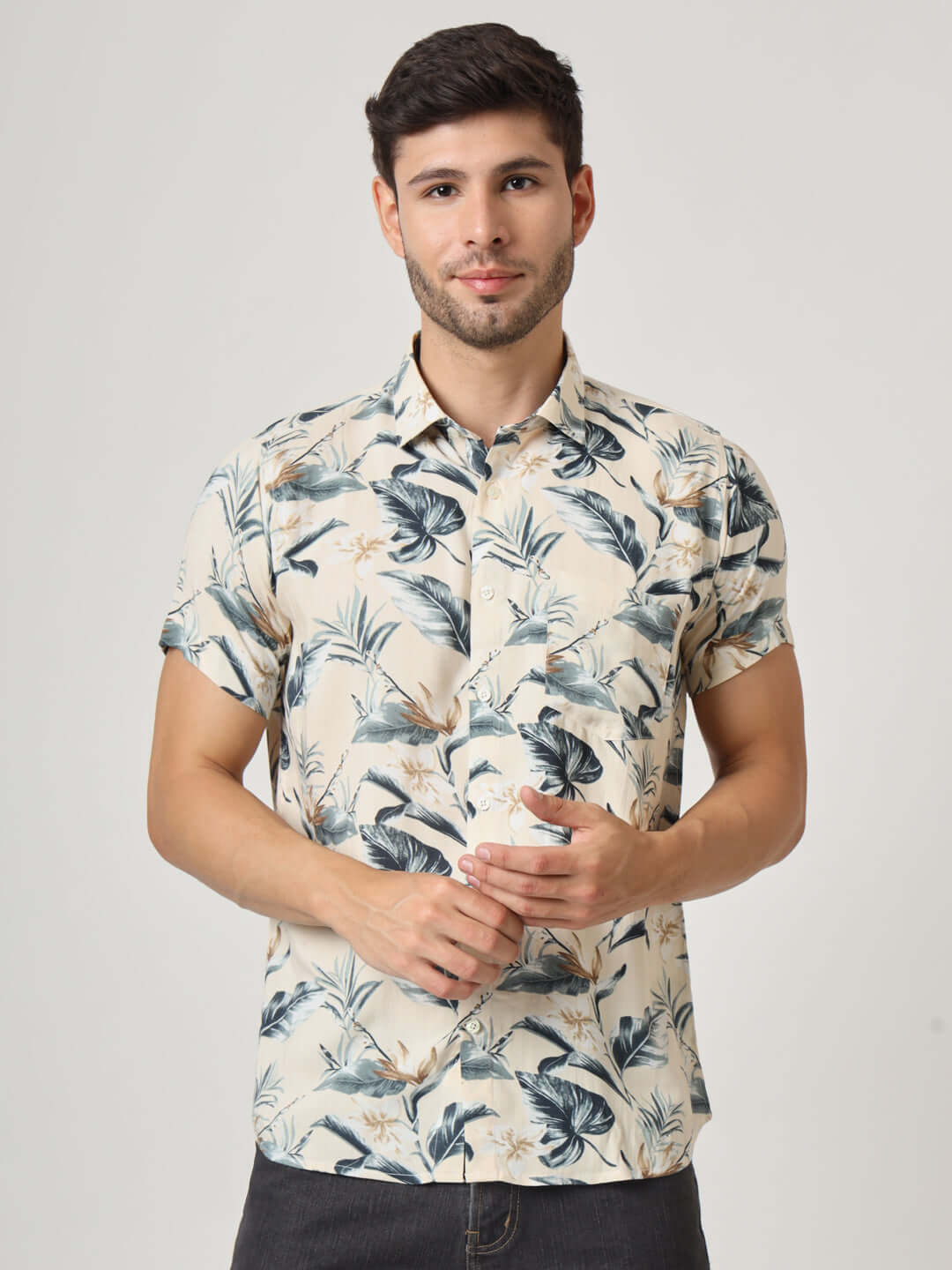 Multicolor Floral Print Premium Rayon Shirt