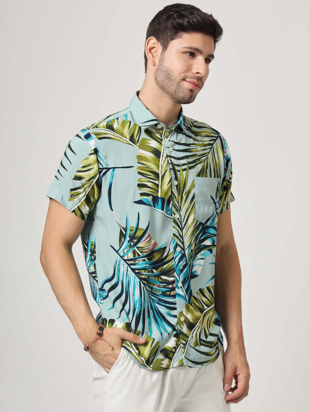 Hawaiian Print Premium Rayon Shirt