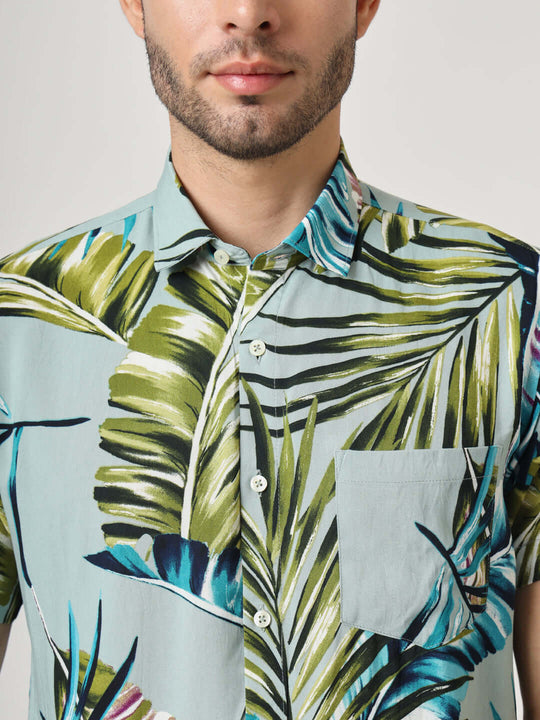 Hawaiian Print Premium Rayon Shirt
