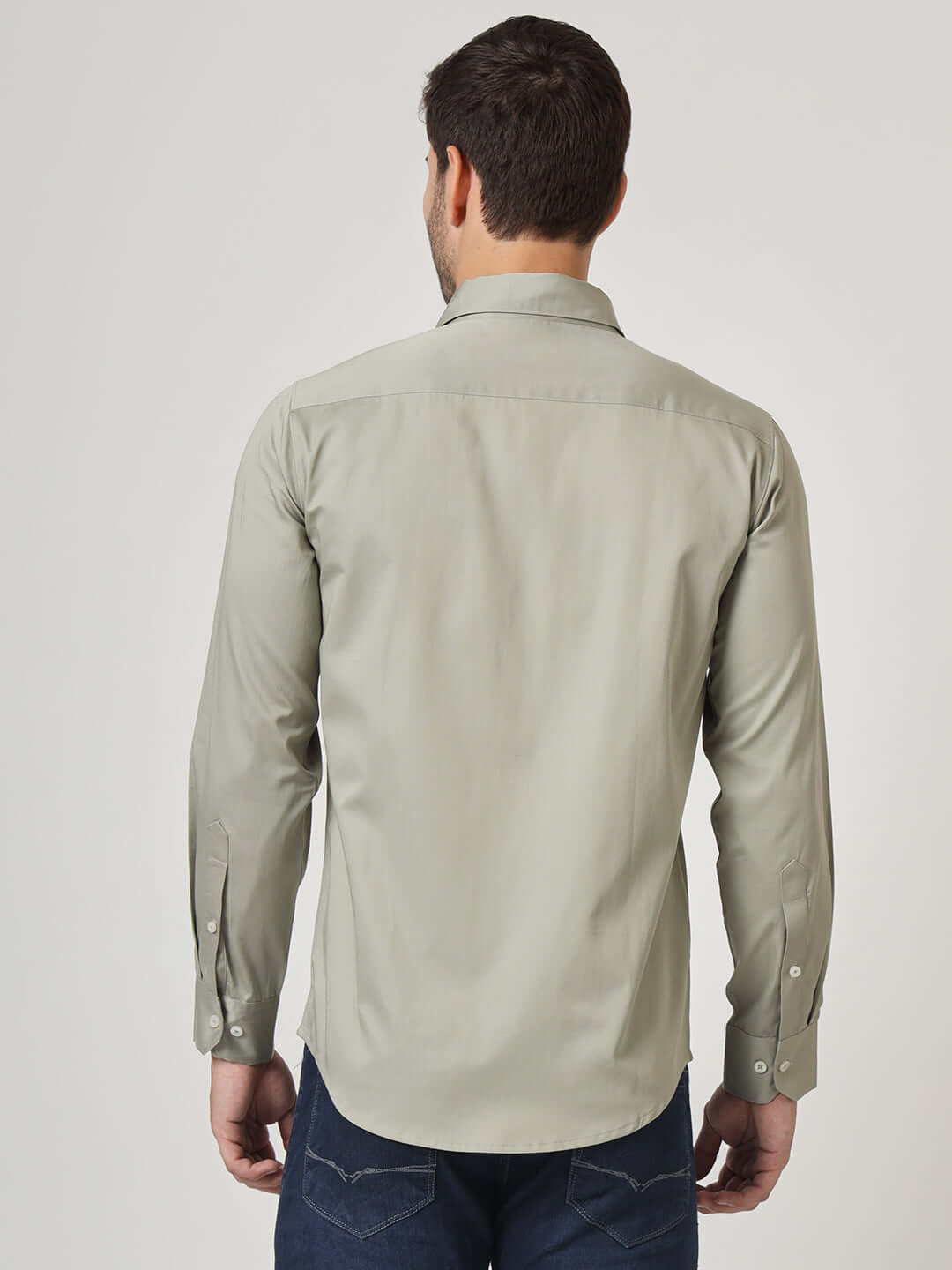 Premium Cotton Satin Khakhi Shirt