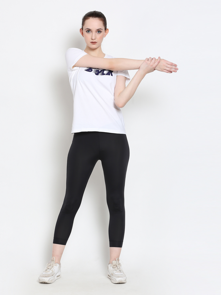 Women'S Premium Cotton Lycra Smart Fit Half Sleeve Printed Tee