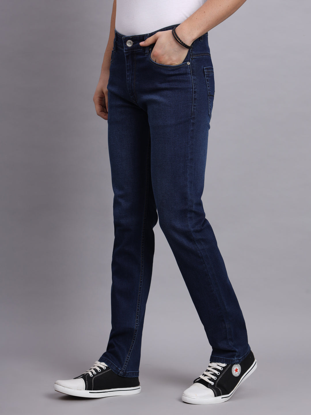 Amswan Premium Dark Navy Denim Jeans For Men