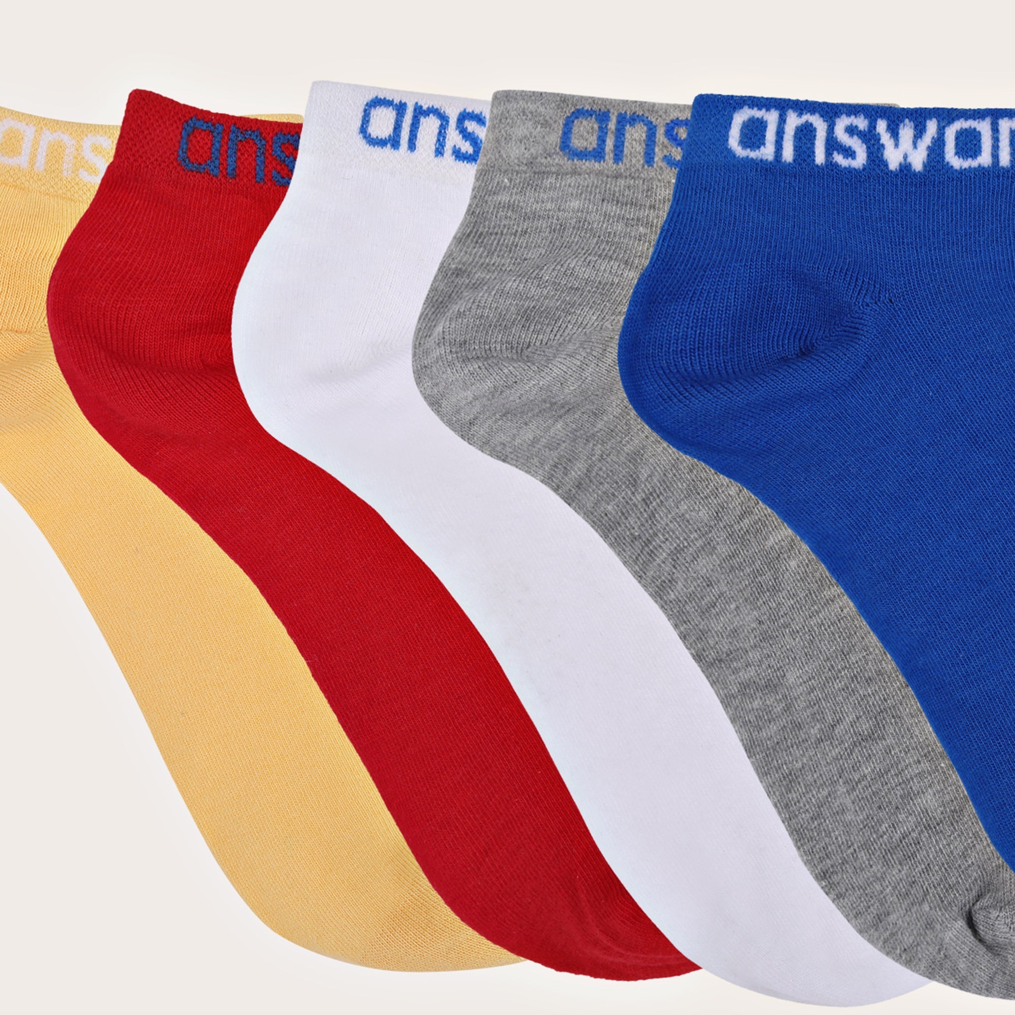 Amswan Unisex Premium Fine Gauge Cotton Socks Pack Of 5