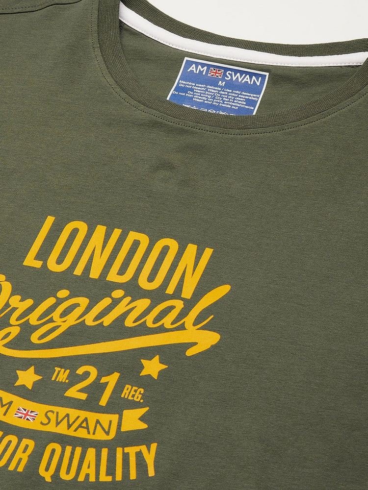 Mens Premium Cotton Lycra Graphic Half Sleeve Crew Neck T-Shirts