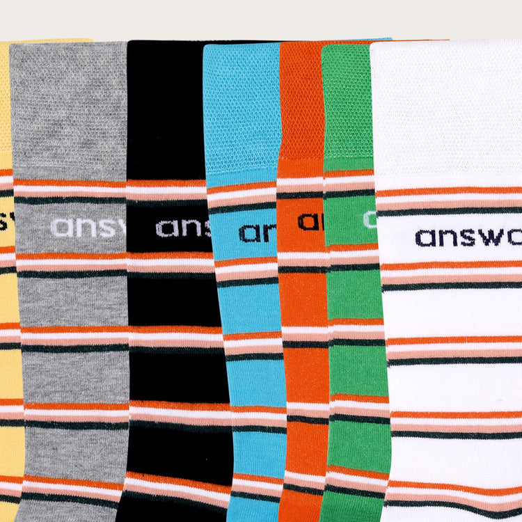 Amswan Unisex Premium Fine Gauge Cotton Socks Pack Of 7