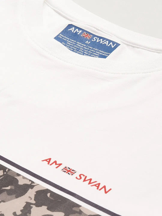 Mens Cotton Rich Lycra Graphic Half Sleeve Crew Neck T-Shirts