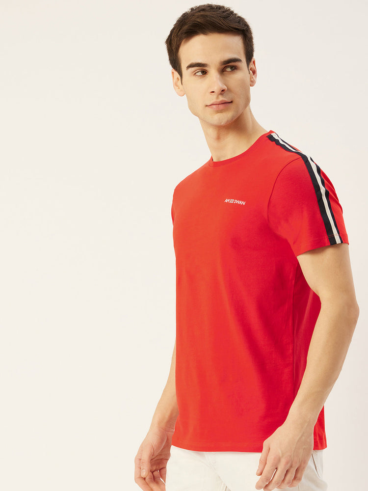 Mens Premium Cotton Lycra Printed Half Sleeve Crew Neck T-Shirts