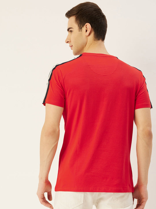 Mens Premium Cotton Lycra Printed Half Sleeve Crew Neck T-Shirts
