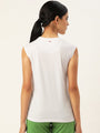 Women'S Premium Cotton Lycra Smart Fit Sleeveless Solid T-Shirts