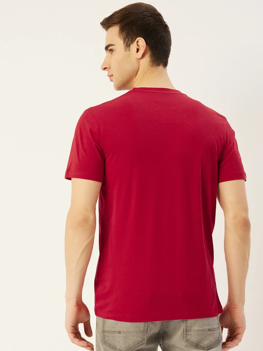 Mens Cotton Rich Lycra Half Sleeve Crew Neck T-Shirts