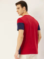 Mens Premium Cotton Lycra Colorblock Printed Half Sleeve Crew Neck T-Shirts